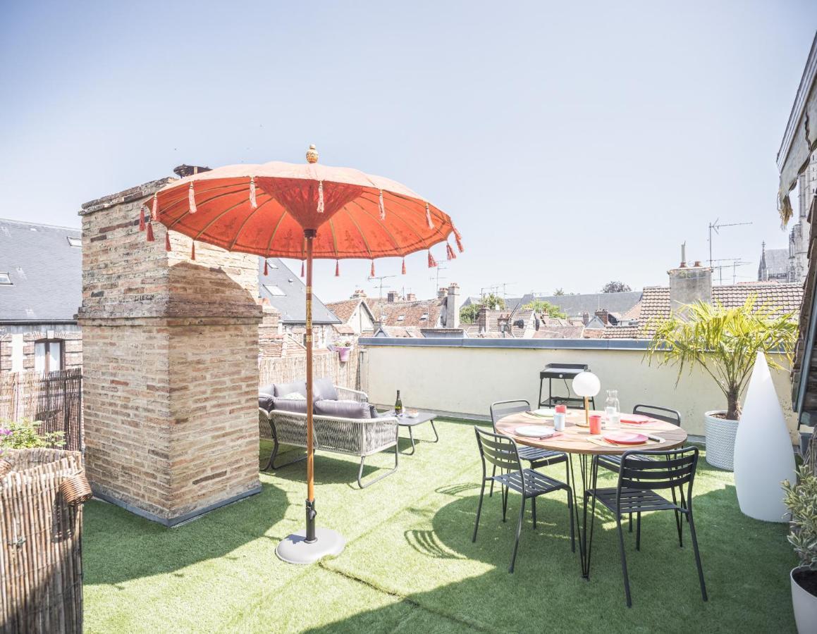 Le Rooftop - Vue Cathedrale - Climatisation Troyes Eksteriør bilde